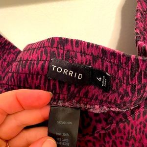Torrid purple leopard challis shorts